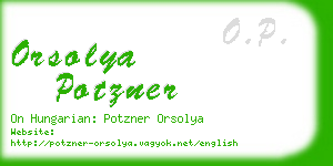 orsolya potzner business card